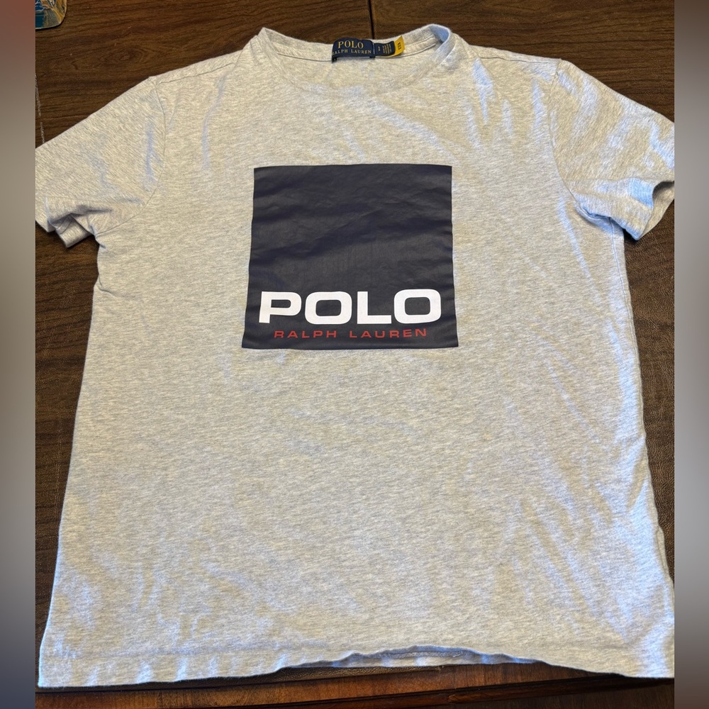 Ralph Lauren men’s gray T-shirt with Polo logo Sz Small
